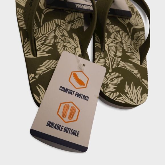 Docker's Premium Kids Palm Print Green Sandals M 13/1 - Picture 6 of 8